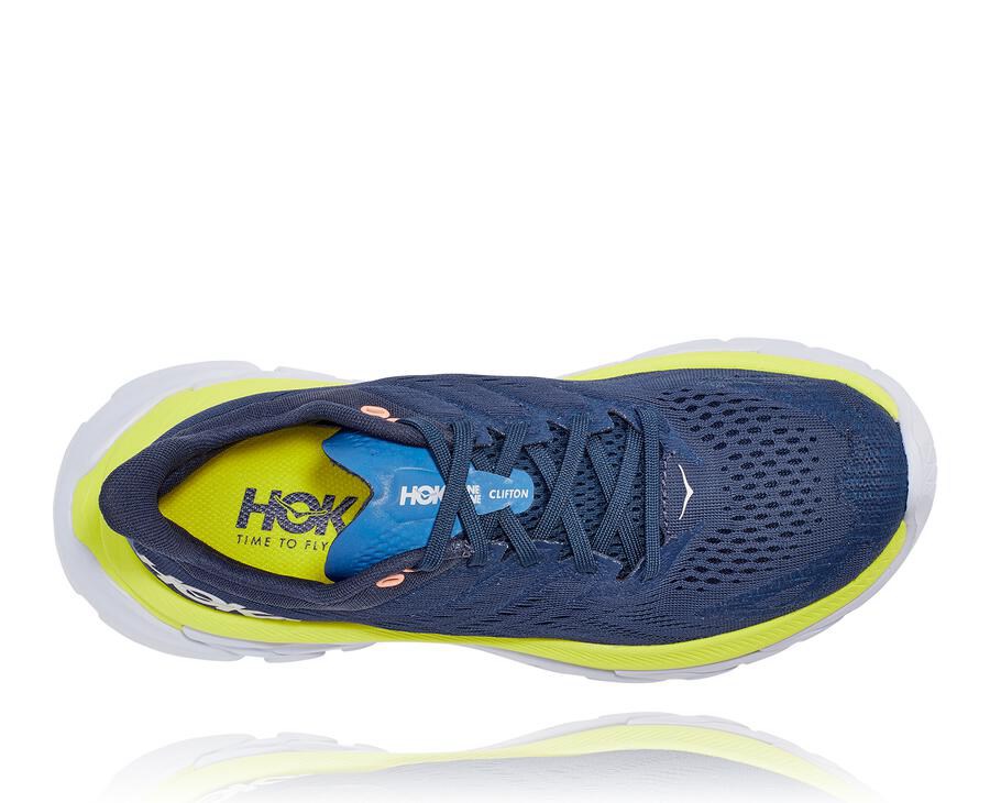 Chaussure Running Hoka One One Clifton Edge Femme - Bleu Marine - ZUI-528139